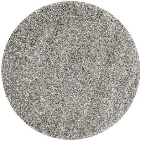 Safavieh 10 x 10 ft. California Shag Power Loomed Round Area Rug, Silver SG151-7575-10R